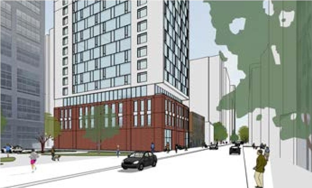 Rendering of building from page 34 of the file '2019-06-03 - Design Brief'