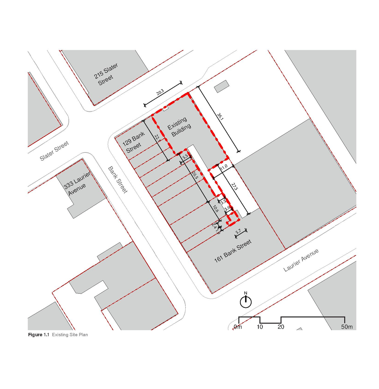 Construction site plan for project from page 7 of the file '2019-06-03 - Design Brief'
