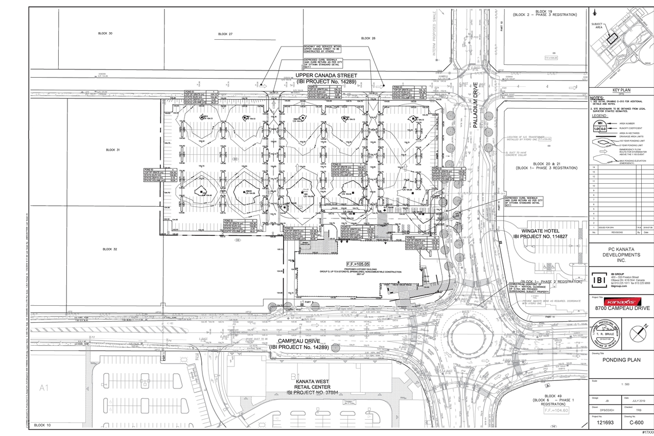 Construction site plan for project from page 36 of the file '2019-07-17 - Design Brief - D07-12-19-0122'