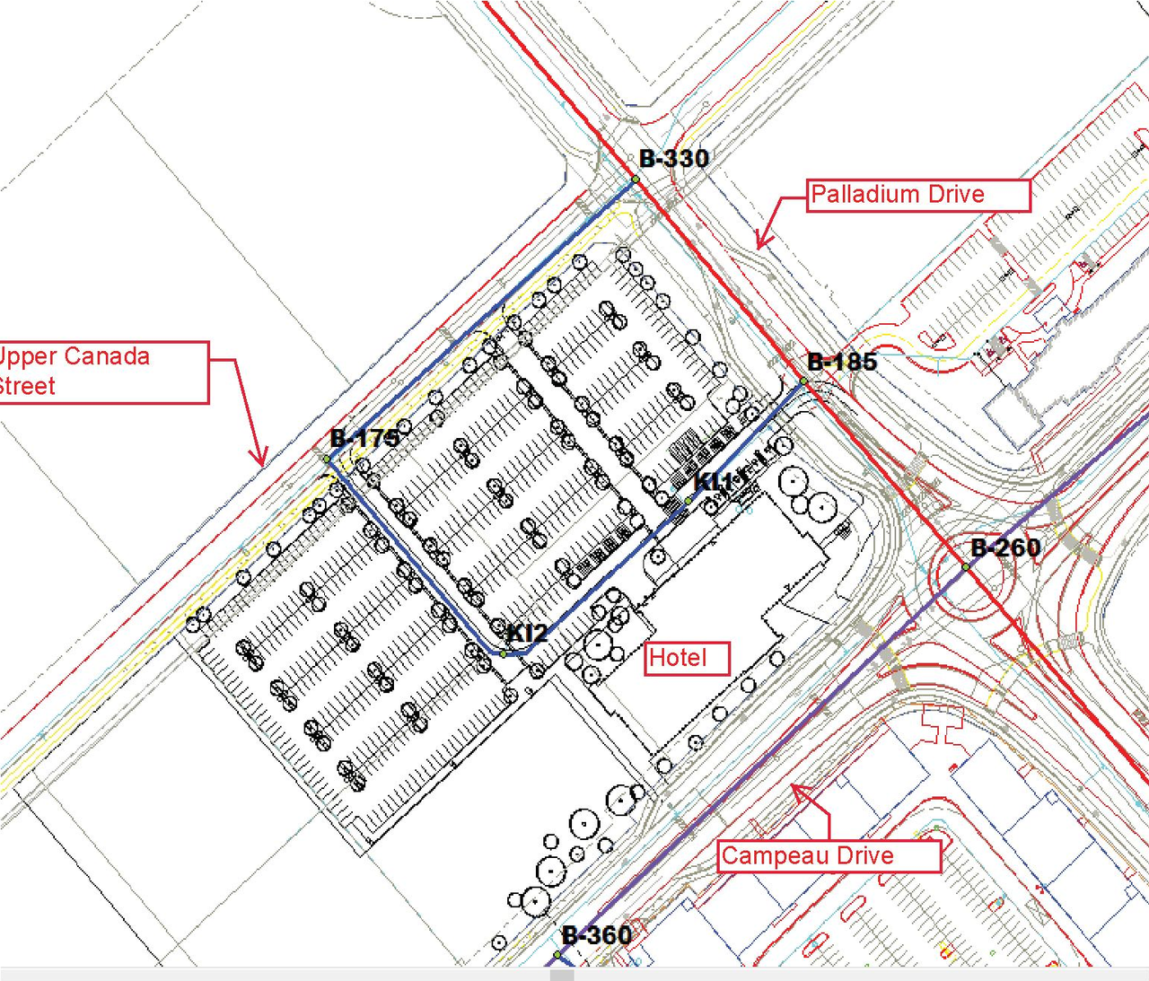 Construction site plan for project from page 19 of the file '2019-11-05 - Design Brief - D07-12-19-0122'