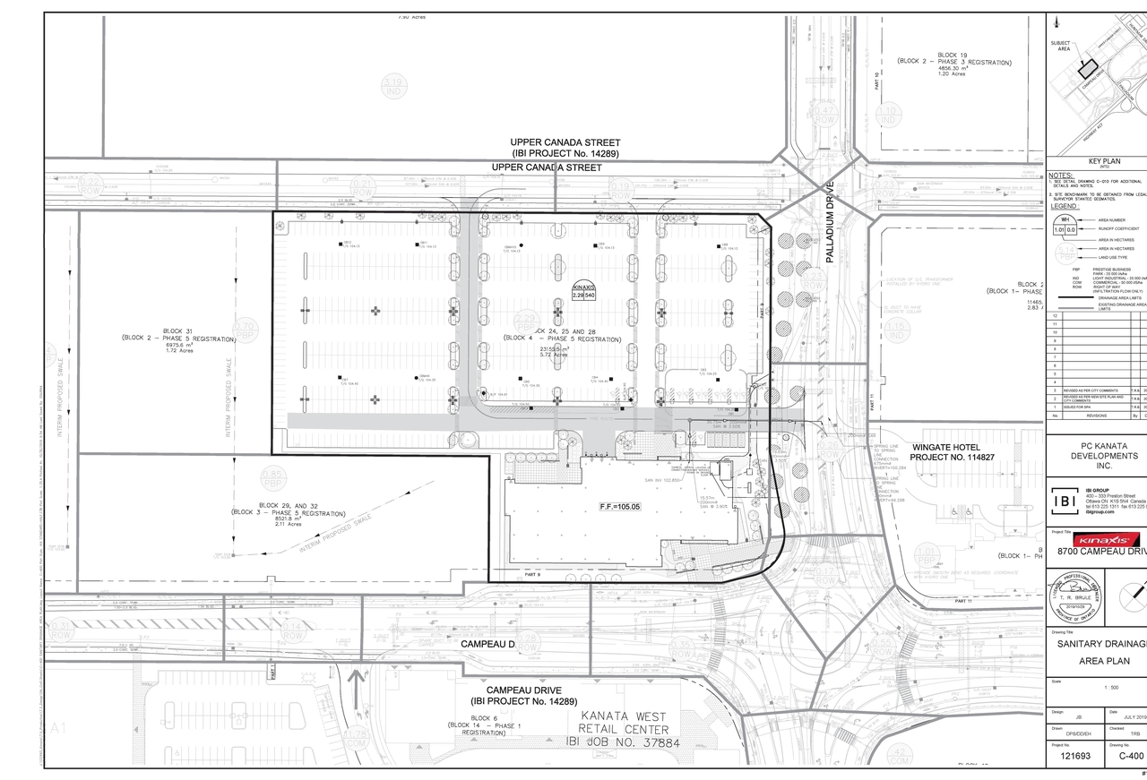 Construction site plan for project from page 31 of the file '2019-11-05 - Design Brief - D07-12-19-0122'