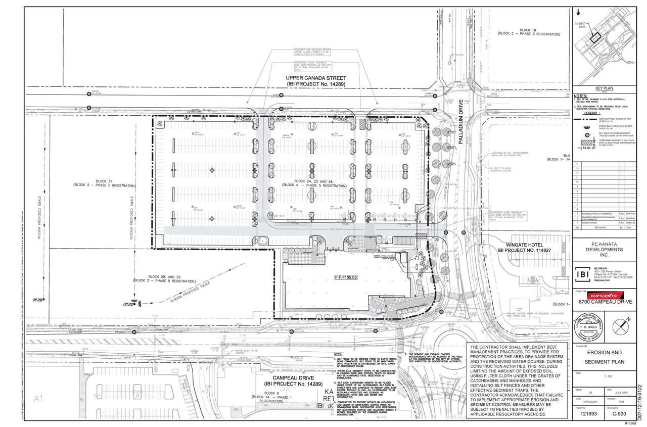 Construction site plan for project from page 62 of the file '2019-11-05 - Design Brief - D07-12-19-0122'