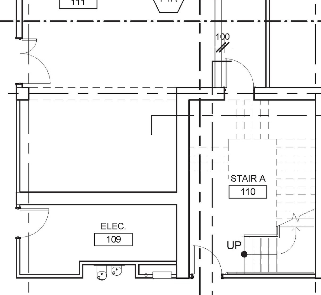 Construction site plan for project from page 1 of the file '2019-11-05 - Level 1 Floor Plan - D07-12-19-0122'