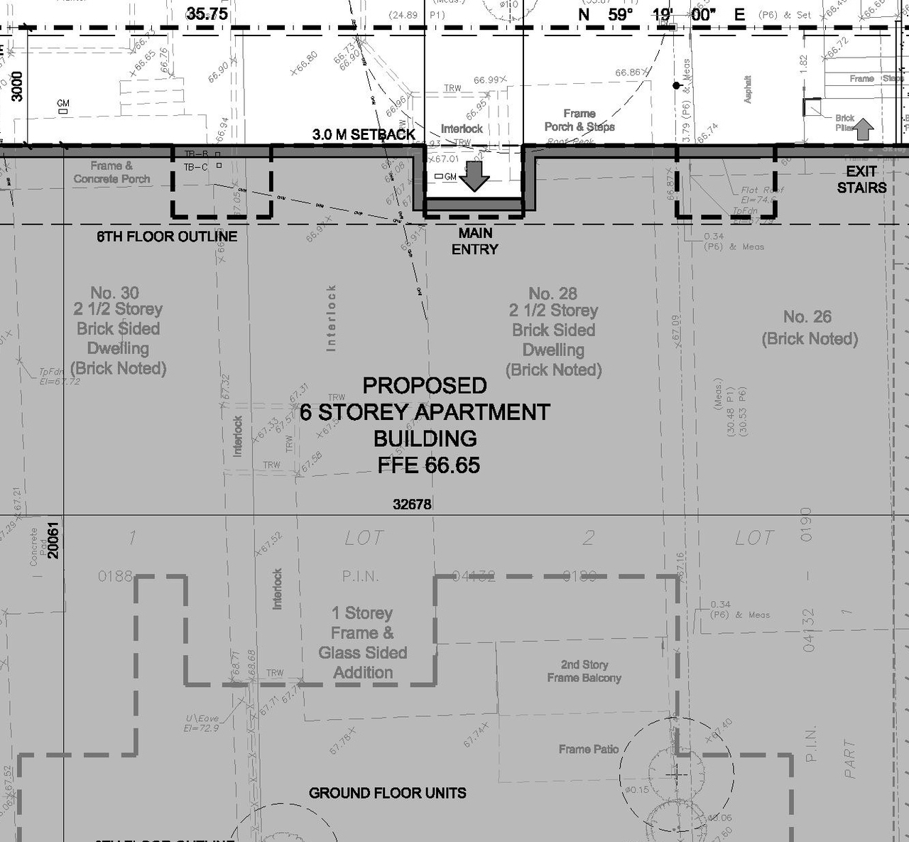 Construction site plan for project from page 21 of the file '2019-08-12 - Design Brief - D07-12-19-0126'