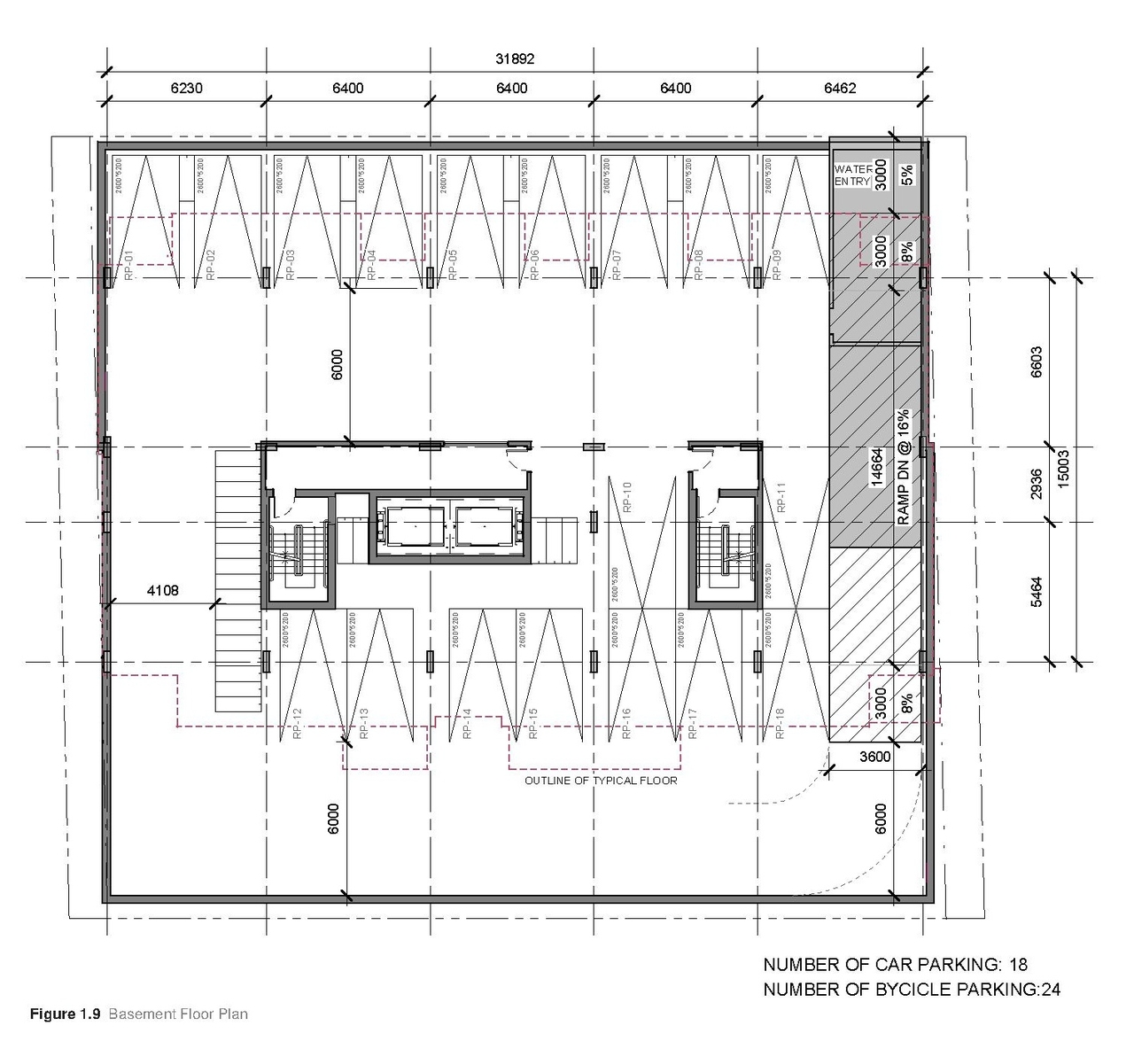 Floor plan for project from page 22 of the file '2019-08-12 - Design Brief - D07-12-19-0126'