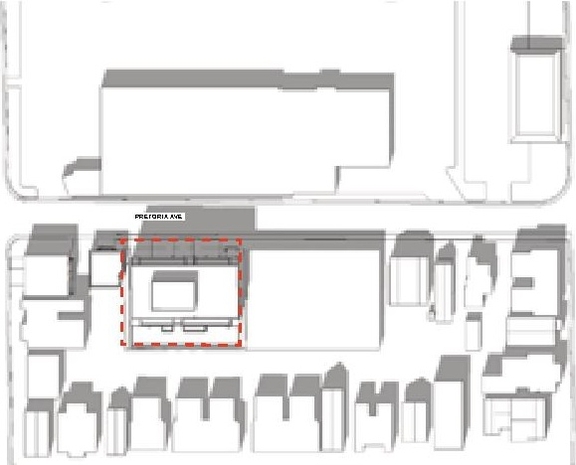 Construction site plan for project from page 31 of the file '2019-08-12 - Design Brief - D07-12-19-0126'