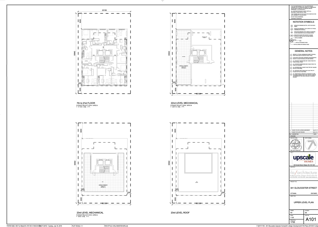 Floor plan for project from page 1 of the file '2019-08-21-Upper Floor Plans-D07-12-19-0140'