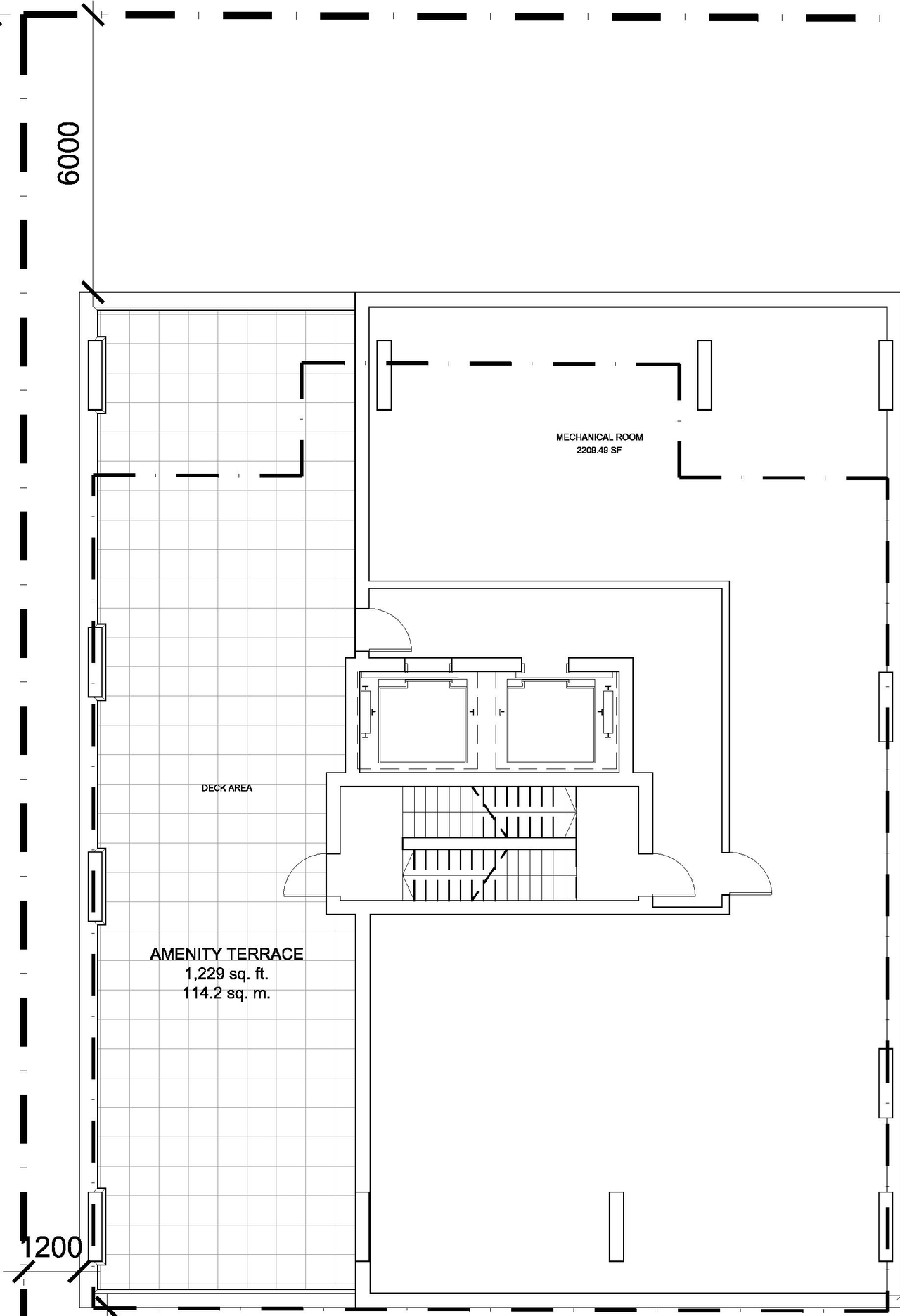 Construction site plan for project from page 1 of the file '2019-08-21-Upper Floor Plans-D07-12-19-0140'
