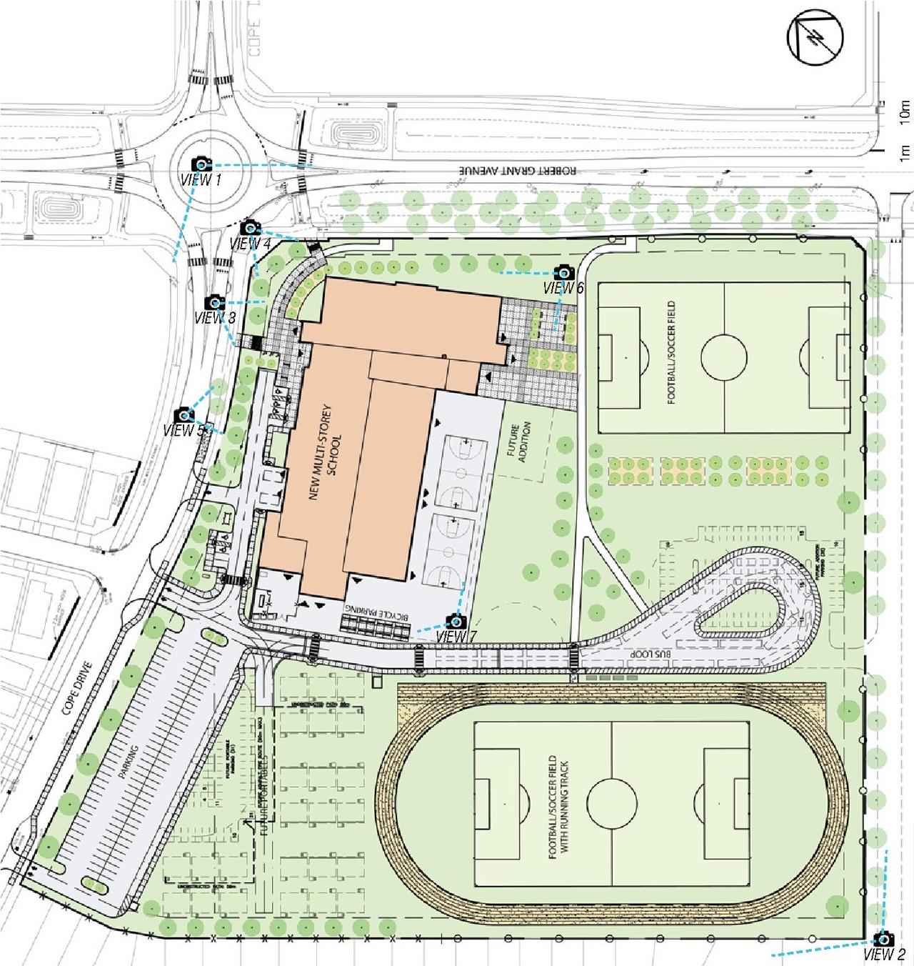 Construction site plan for project from page 19 of the file '20191218 - Planning Rationale & Design Brief - D07-12-19-0144'