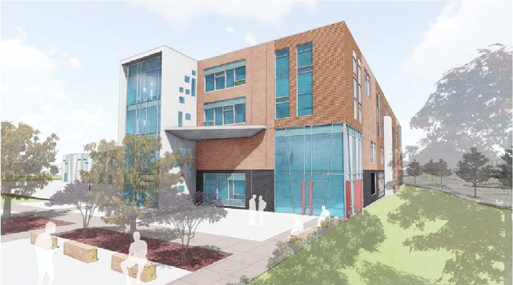Rendering of building from page 4 of the file '20191218 - Planning Rationale & Design Brief - D07-12-19-0144'