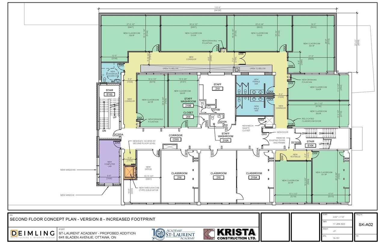 Construction site plan for project from page 2 of the file '2023-05-16 - Floor Plans (First, Second and Third Floors)- D07-12-19-0171'