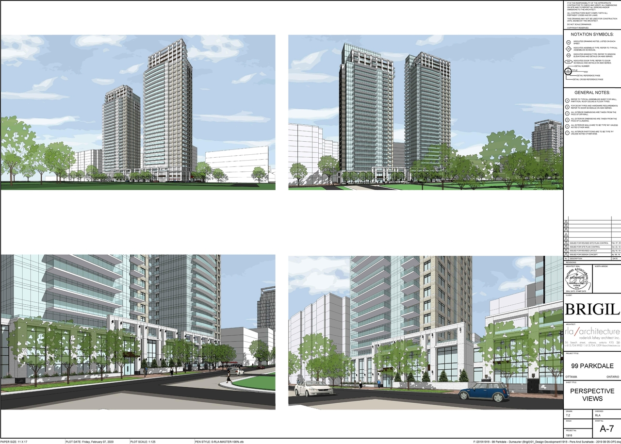 Rendering of building from page 1 of the file '2020-07-17 - Perspective Views - D07-12-19-0176'
