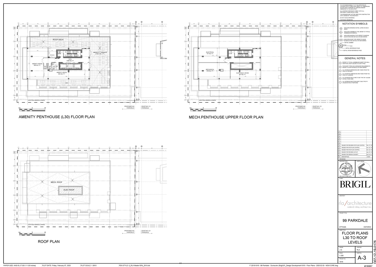Floor plan for project from page 1 of the file '2020-07-17 - Floor Plans A-3 - D07-12-19-0176'
