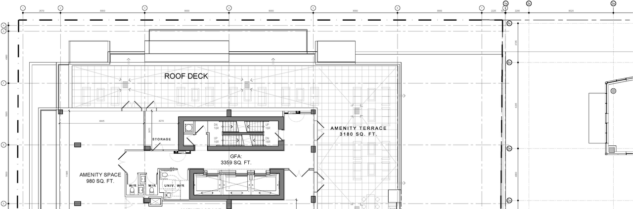 Construction site plan for project from page 1 of the file '2020-07-17 - Floor Plans A-3 - D07-12-19-0176'