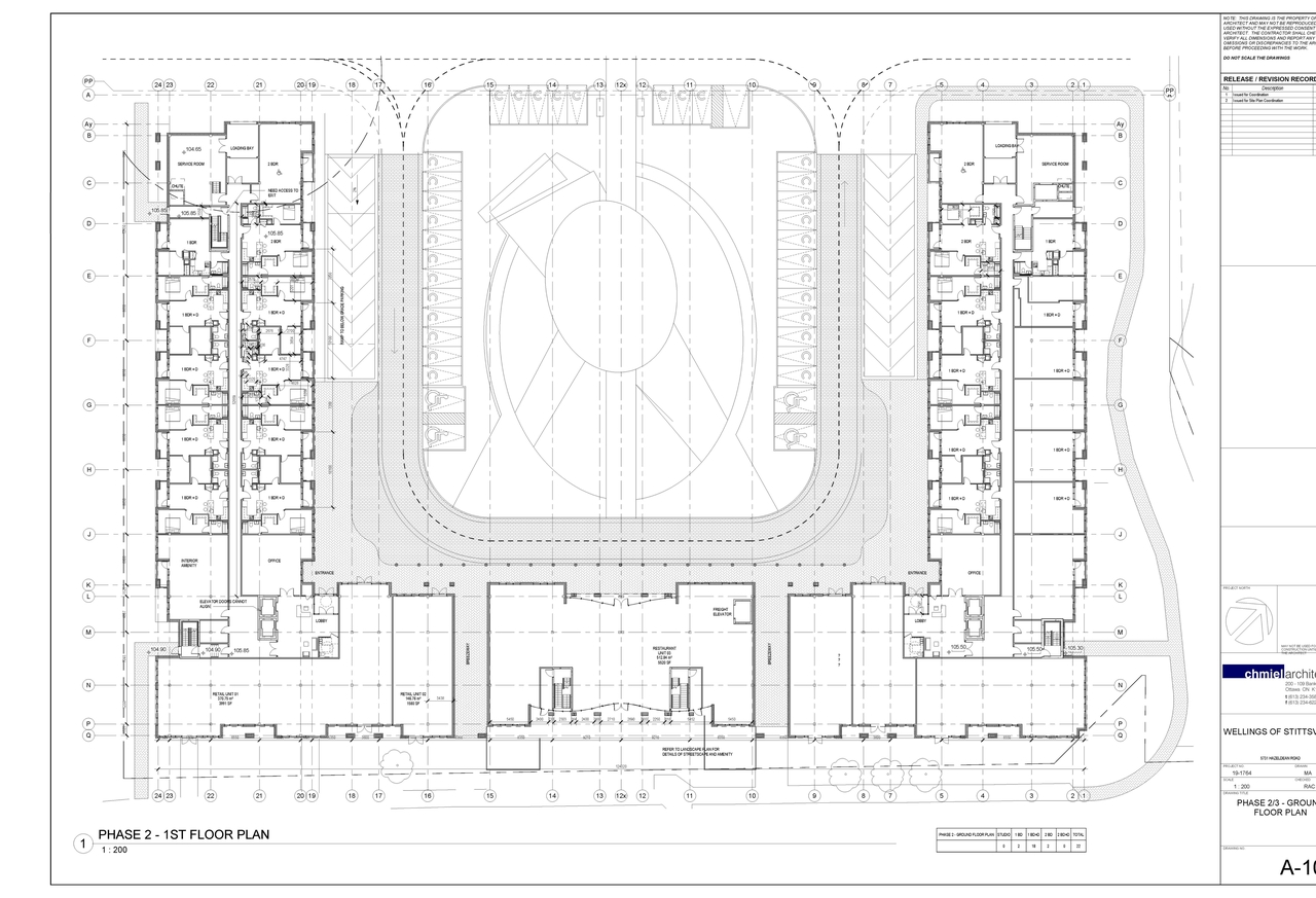 Floor plan for project from page 1 of the file '2020-06-29 - Ground Floor Plan A-100 - D07-12-19-0189'
