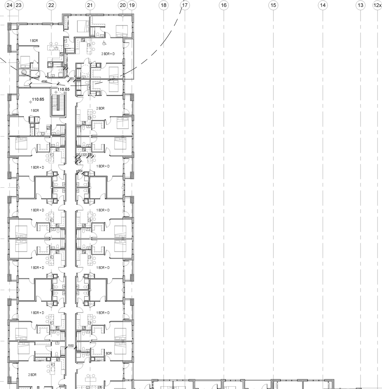 Construction site plan for project from page 2 of the file '2020-06-29 - Ground Floor Plan A-100 - D07-12-19-0189'