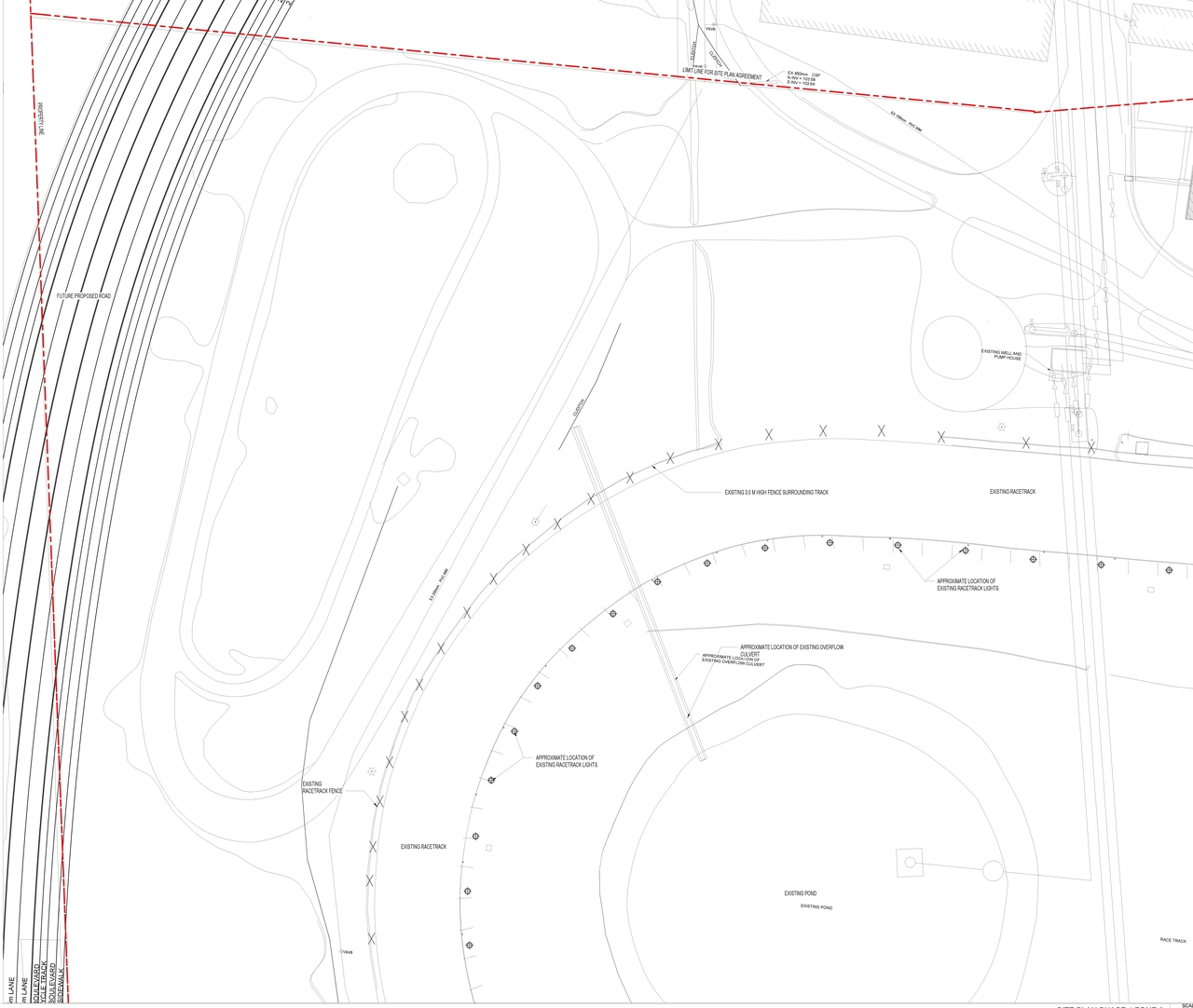 Construction site plan for project from page 8 of the file '2020-04-28 - Site Plans, Main Floor Plan, Elevations, Shuttle Bus Route Plan - D07-12-19-0191'