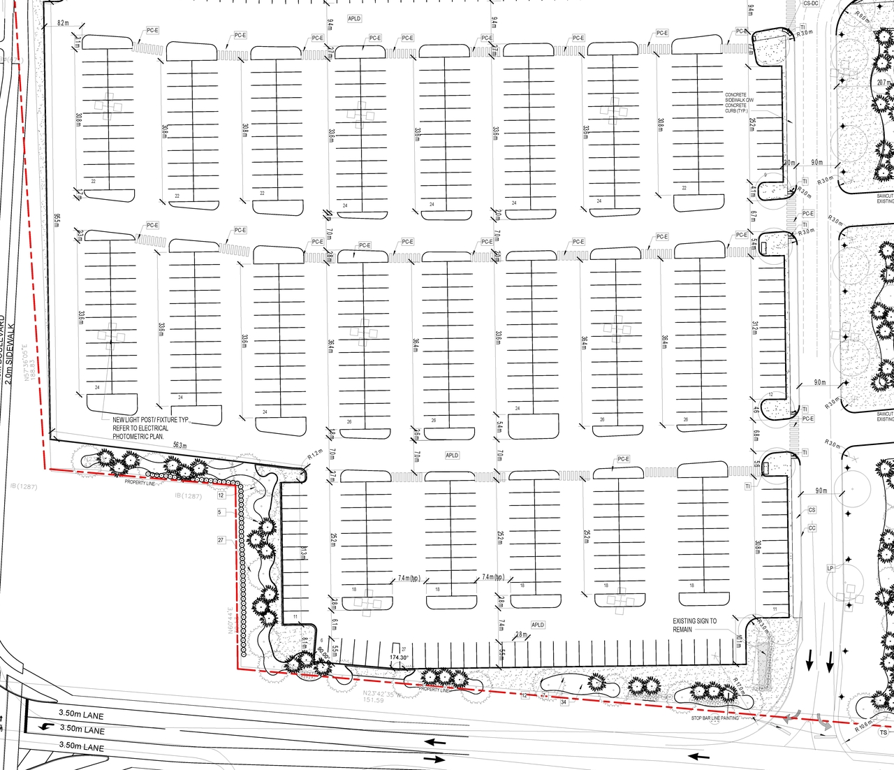 Construction site plan for project from page 2 of the file '2019-11-20 - Site Plan, Floor Plan, Elevations - D07-12-19-0191'