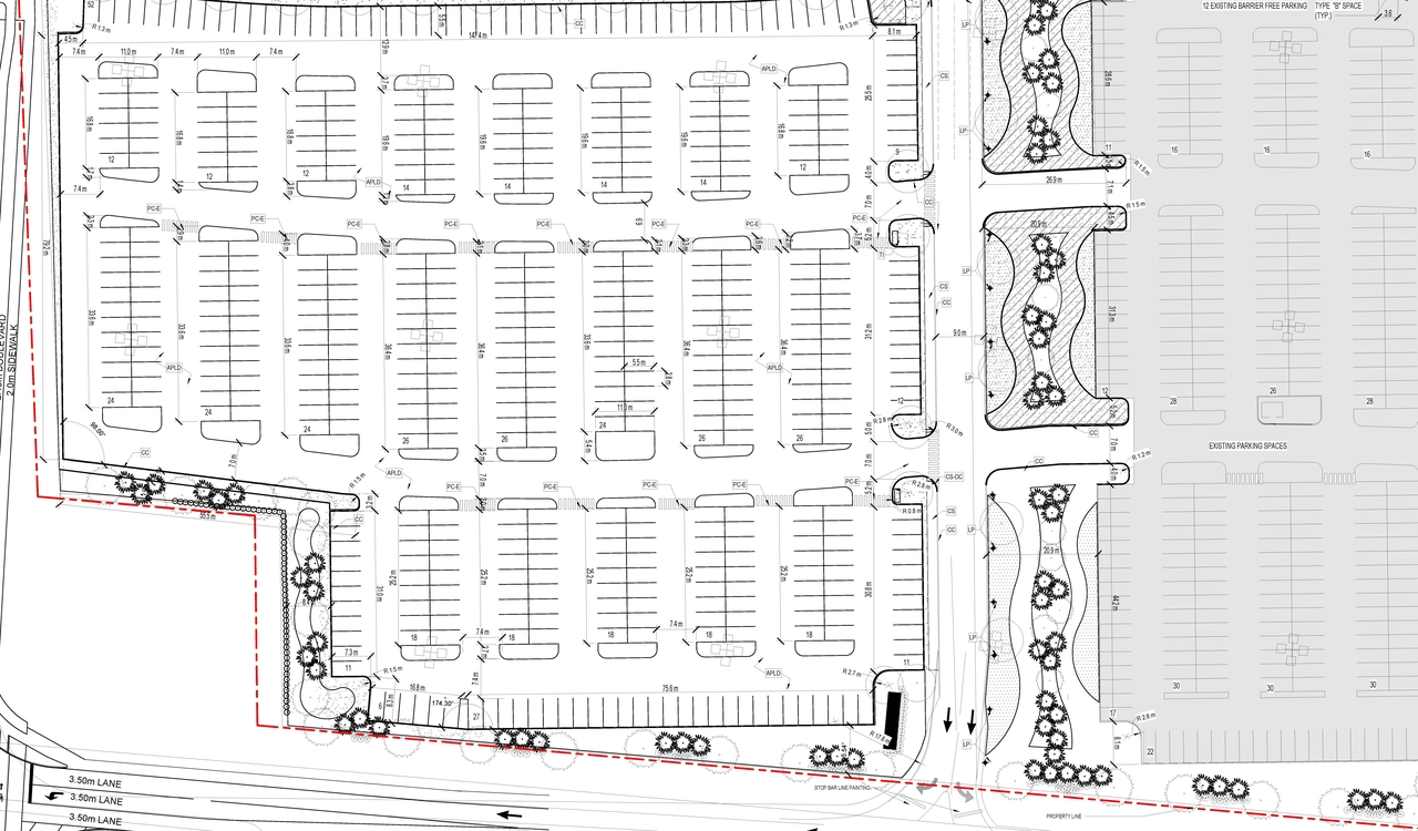 Construction site plan for project from page 9 of the file '2019-11-20 - Site Plan, Floor Plan, Elevations - D07-12-19-0191'