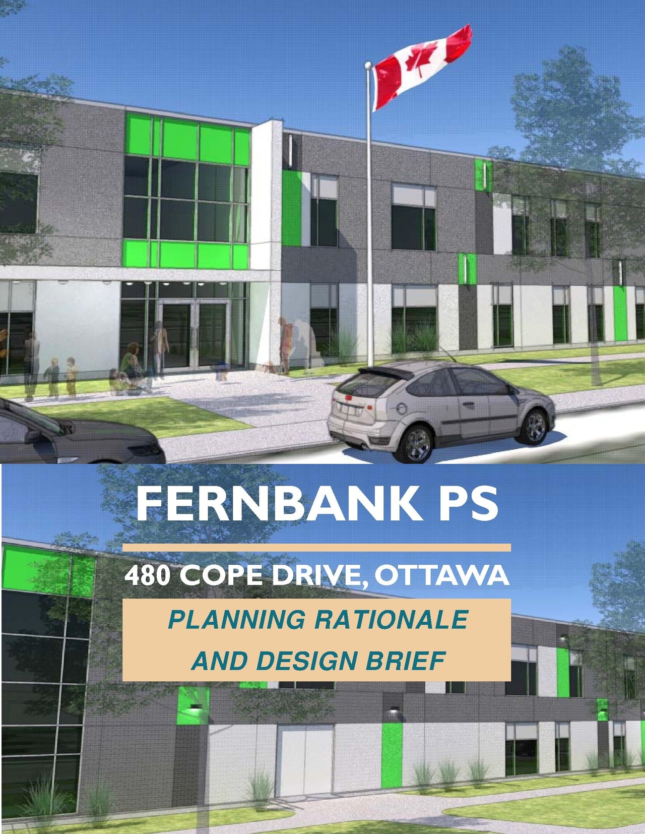 Rendering of building from page 1 of the file '2019-12-11 - Planning Rationale & Design Brief - D07-12-19-0200'