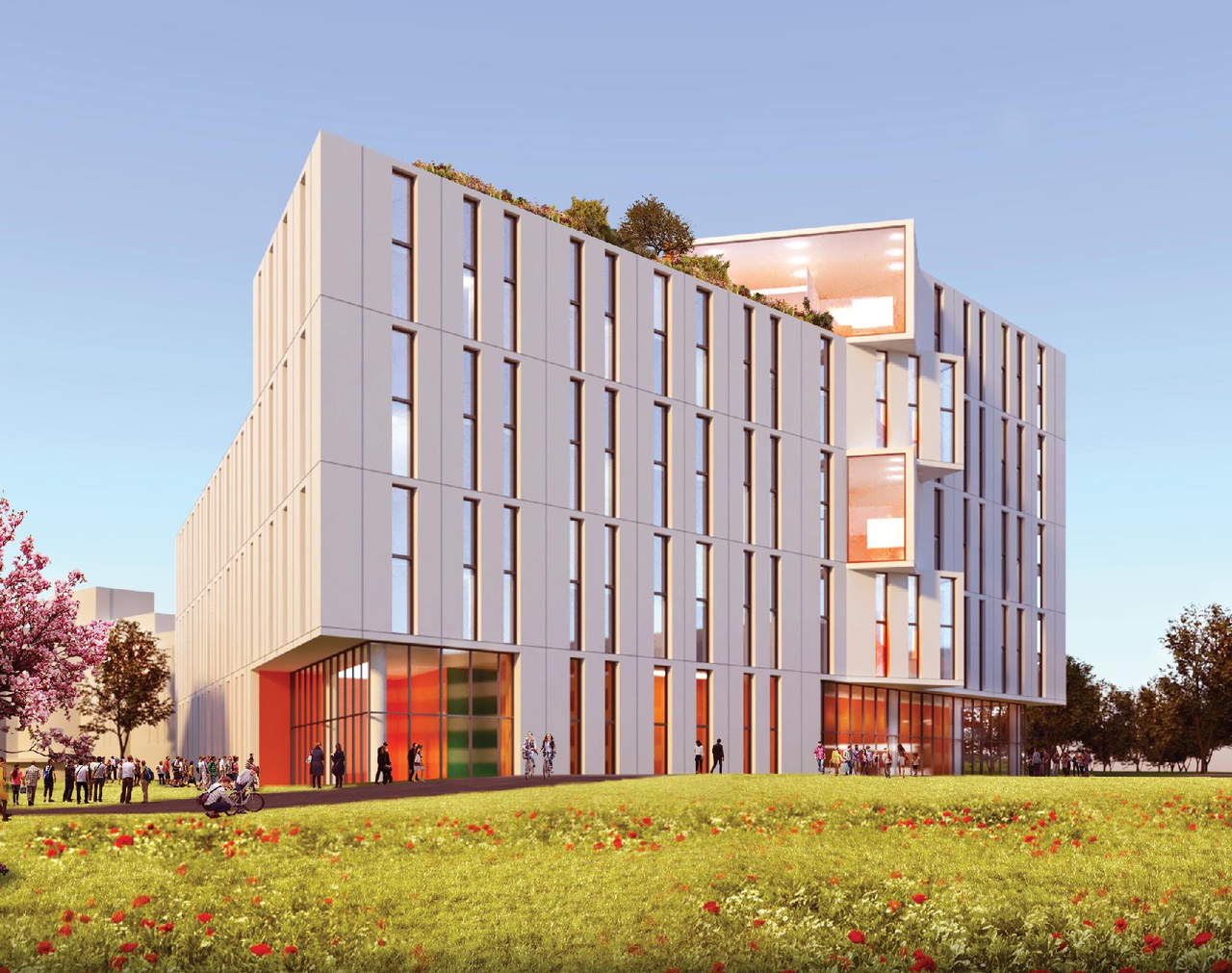 Rendering of building from page 1 of the file '2019-12-20 - Planning Rationale and Design Brief - D07-12-19-0205'