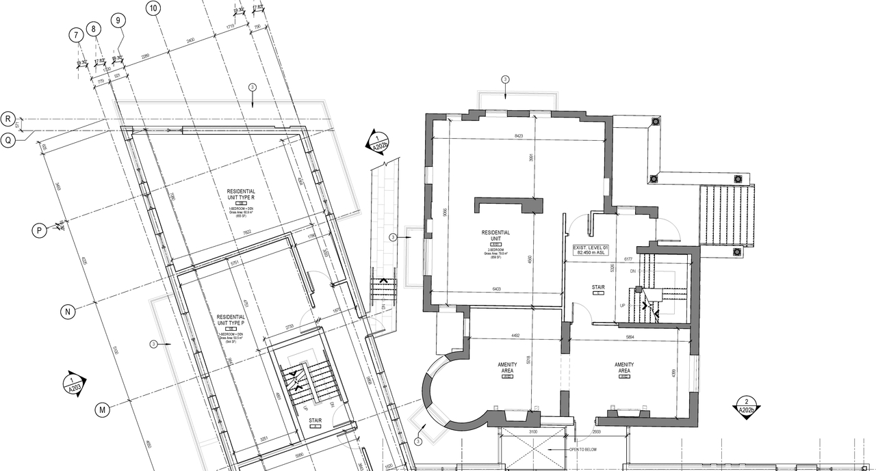 Construction site plan for project from page 2 of the file '2020-09-04 - 2nd Sub. - Floor Plans and Elevations - D07-12-19-0207'