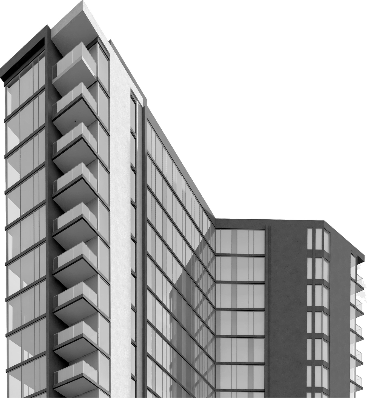 Rendering of building from page 1 of the file '2020-01-15 - Floor Plans and Elevations - D07-12-19-0207'