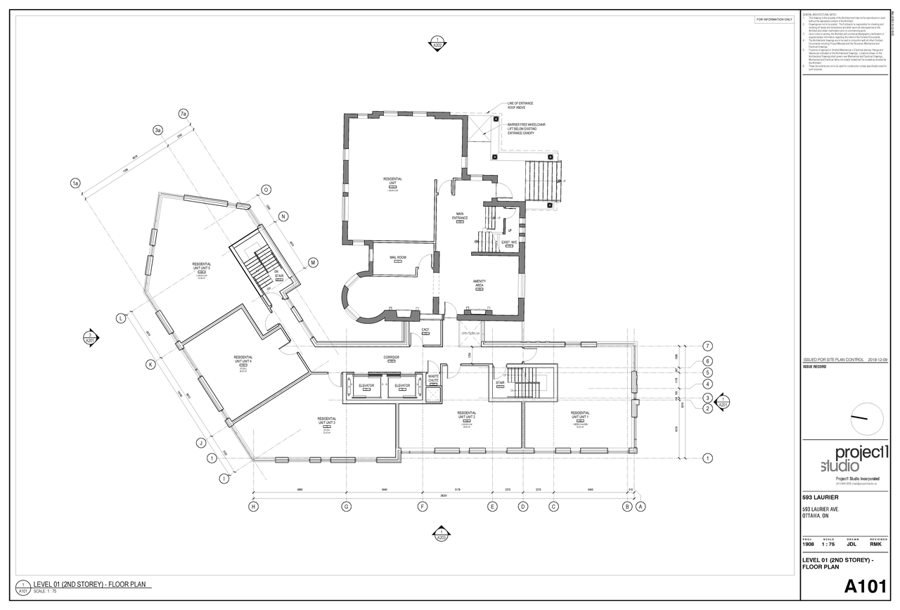 Floor plan for project from page 3 of the file '2020-01-15 - Floor Plans and Elevations - D07-12-19-0207'