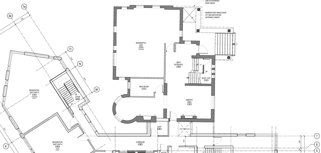 Construction site plan for project from page 3 of the file '2020-01-15 - Floor Plans and Elevations - D07-12-19-0207'