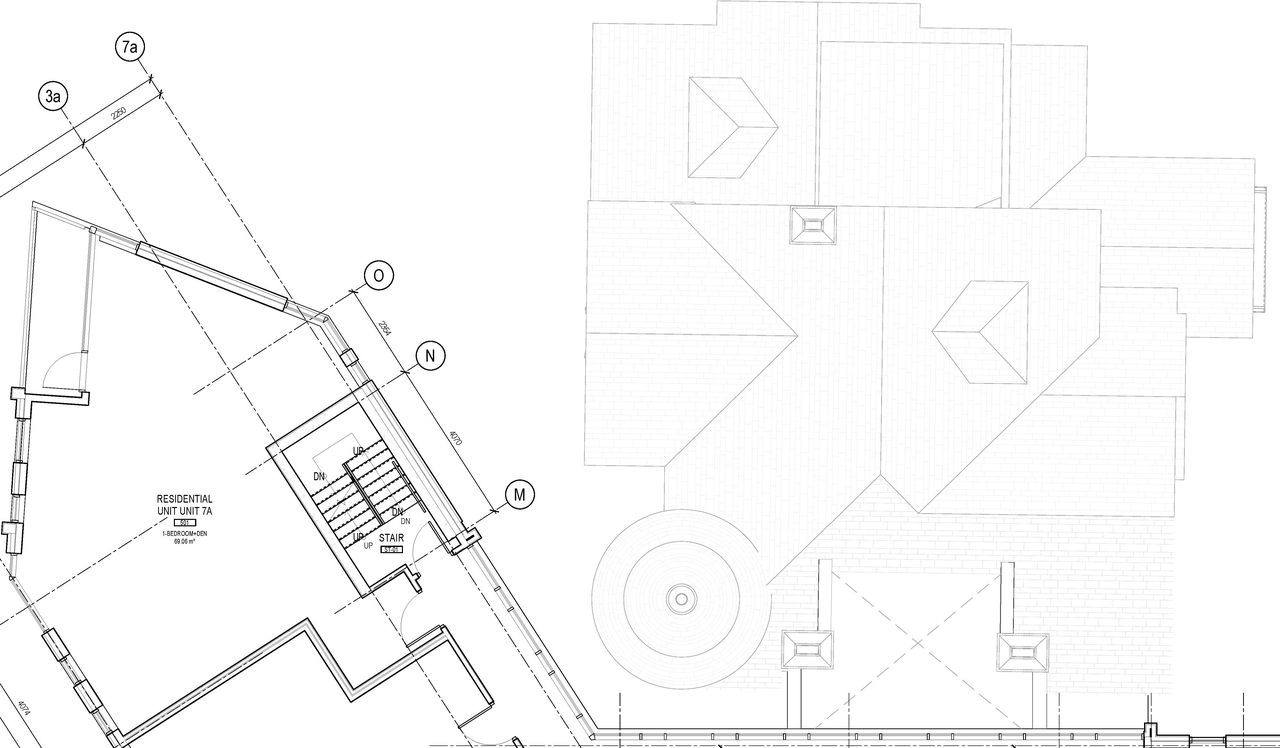 Construction site plan for project from page 7 of the file '2020-01-15 - Floor Plans and Elevations - D07-12-19-0207'