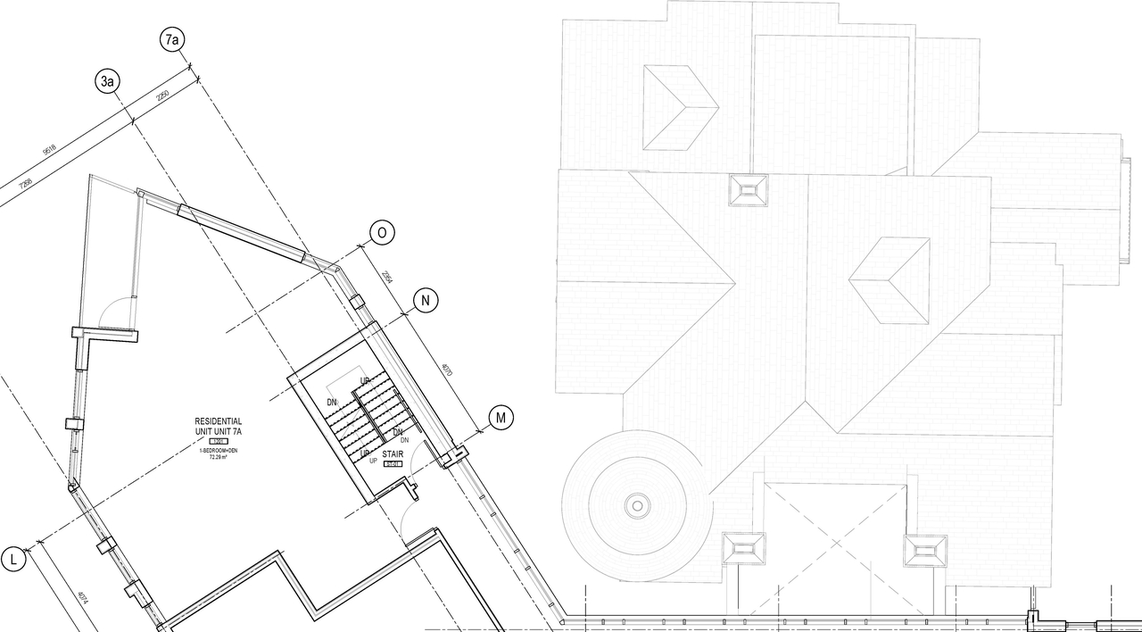 Construction site plan for project from page 8 of the file '2020-01-15 - Floor Plans and Elevations - D07-12-19-0207'