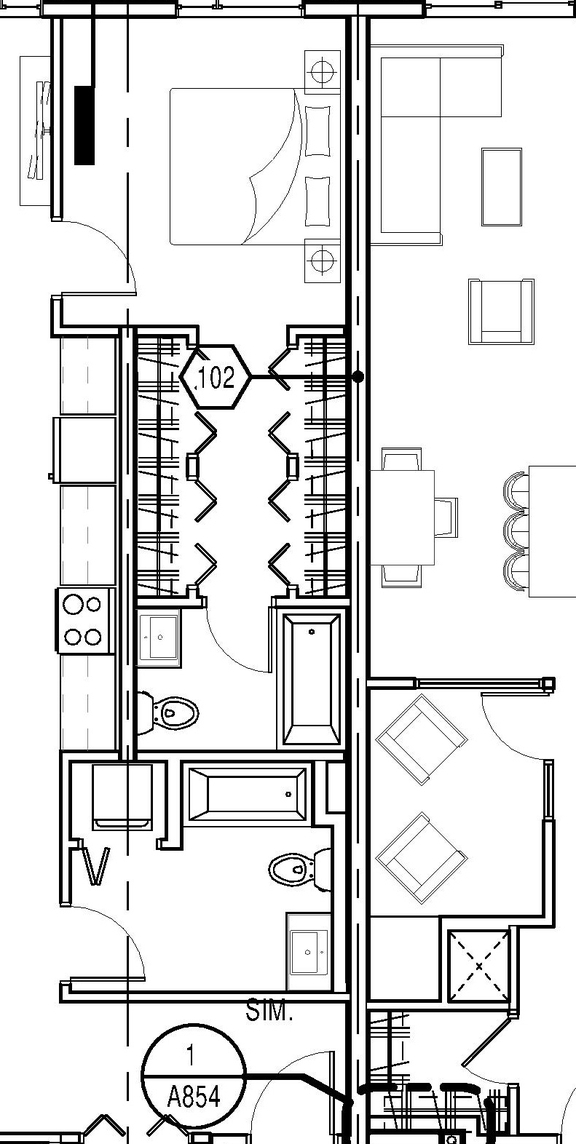 Floor plan for project from page 8 of the file '2022-03-02 - Floor Plans Drawings - D07-12-19-0212'