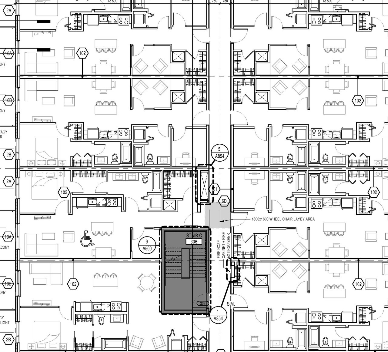 Construction site plan for project from page 9 of the file '2022-03-02 - Floor Plans Drawings - D07-12-19-0212'
