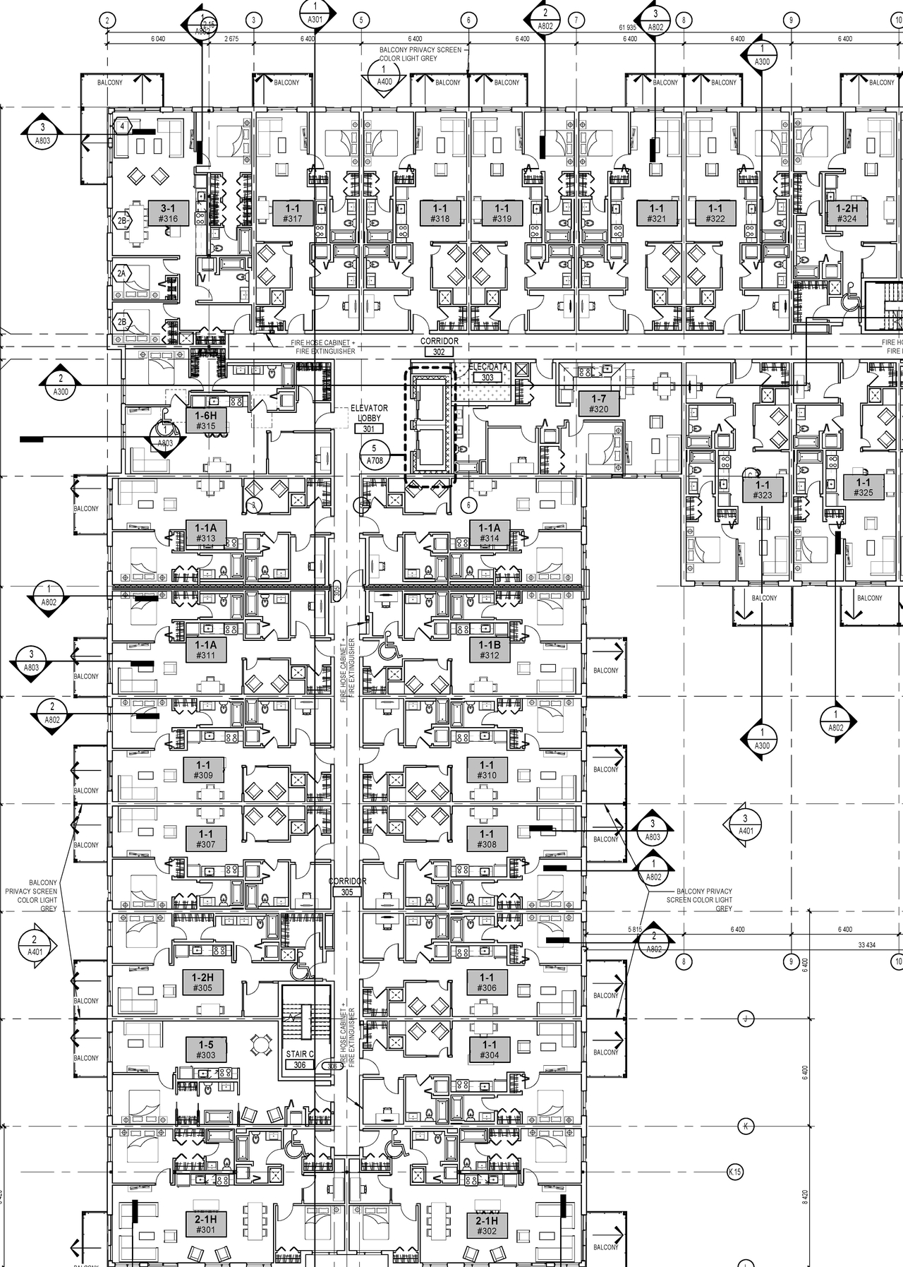 Floor plan for project from page 1 of the file '2021-10-12 - Third Floor Plan General - D07-12-19-0212'