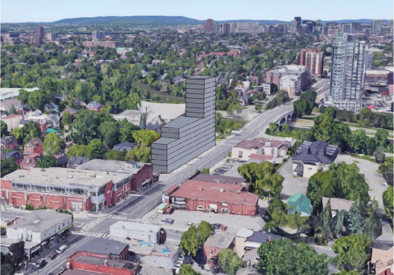 Rendering of building from page 9 of the file '2020-01-22 - Formal UDRP Submission - D07-12-19-0215'