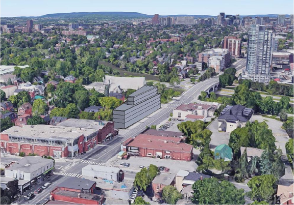 Rendering of building from page 9 of the file '2020-01-22 - Formal UDRP Submission - D07-12-19-0215'