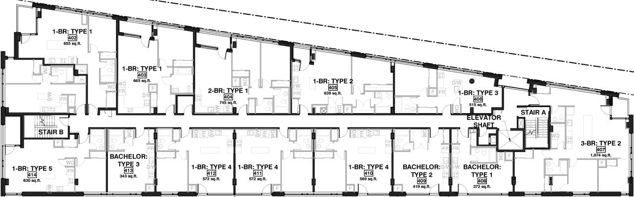 Floor plan for project from page 5 of the file '2021-01-28 - Approved Site Plan, Floor Plans and Elevations - D07-12-19-0215'