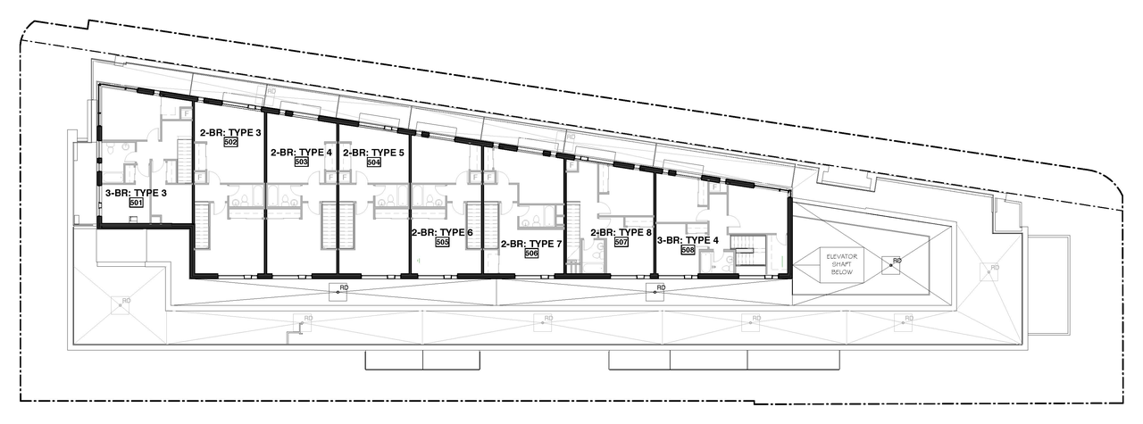 Floor plan for project from page 6 of the file '2021-01-28 - Approved Site Plan, Floor Plans and Elevations - D07-12-19-0215'