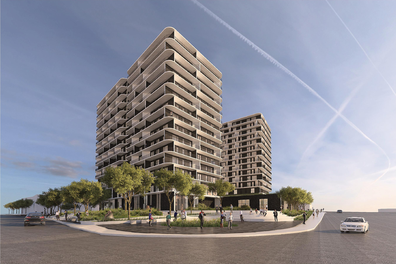 Rendering of building from page 1 of the file 'Baseline, Street Rendering'