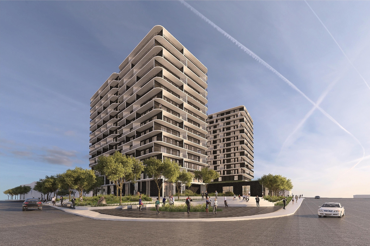 Rendering of building from page 1 of the file 'Baseline, Street Rendering'