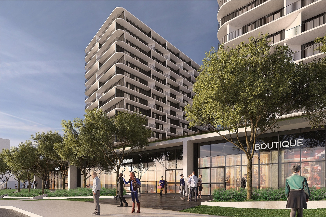 Rendering of building from page 2 of the file 'Baseline, Street Rendering'