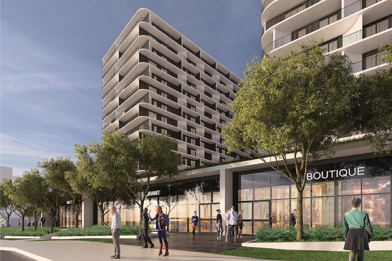 Rendering of building from page 2 of the file 'Baseline, Street Rendering'