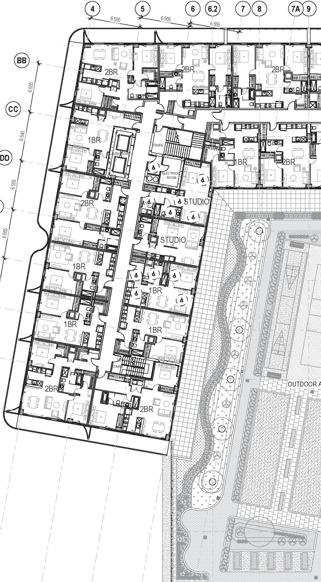 Floor plan for project from page 32 of the file '1357 Baseline, Formal UDRP Sub'