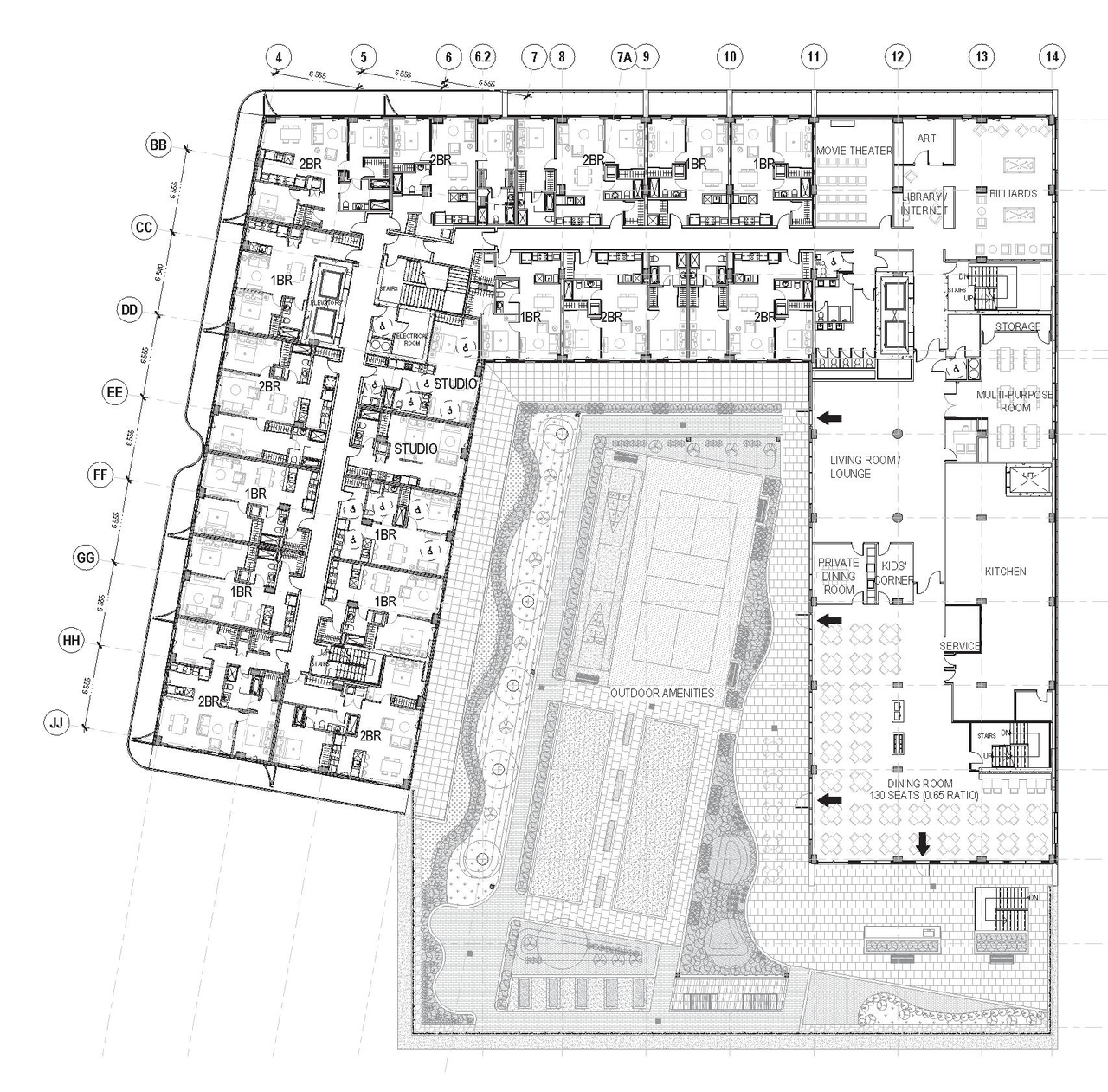 Floor plan for project from page 32 of the file '1357 Baseline, Formal UDRP Sub'