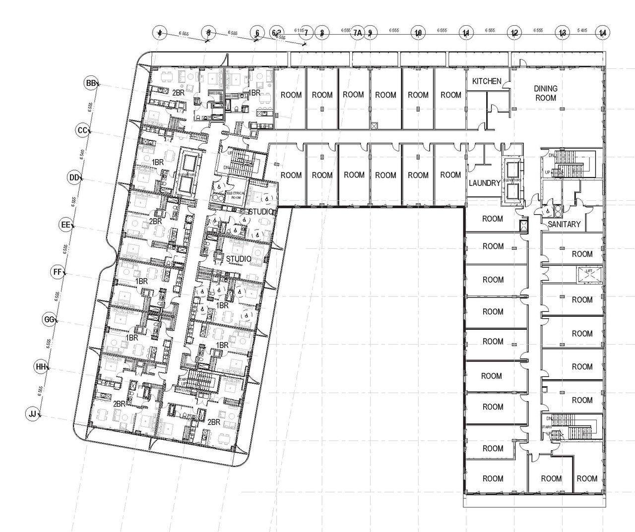 Floor plan for project from page 33 of the file '1357 Baseline, Formal UDRP Sub'