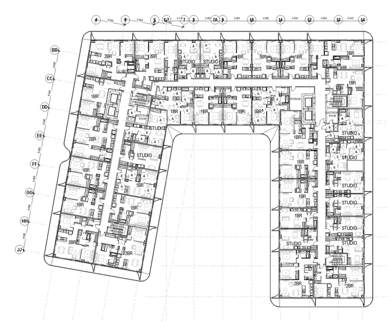 Floor plan for project from page 34 of the file '1357 Baseline, Formal UDRP Sub'