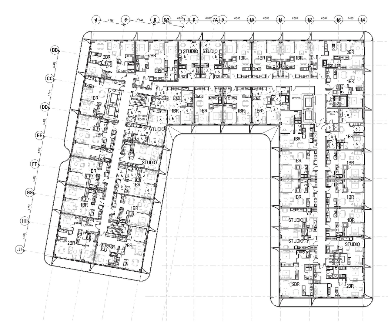 Floor plan for project from page 35 of the file '1357 Baseline, Formal UDRP Sub'