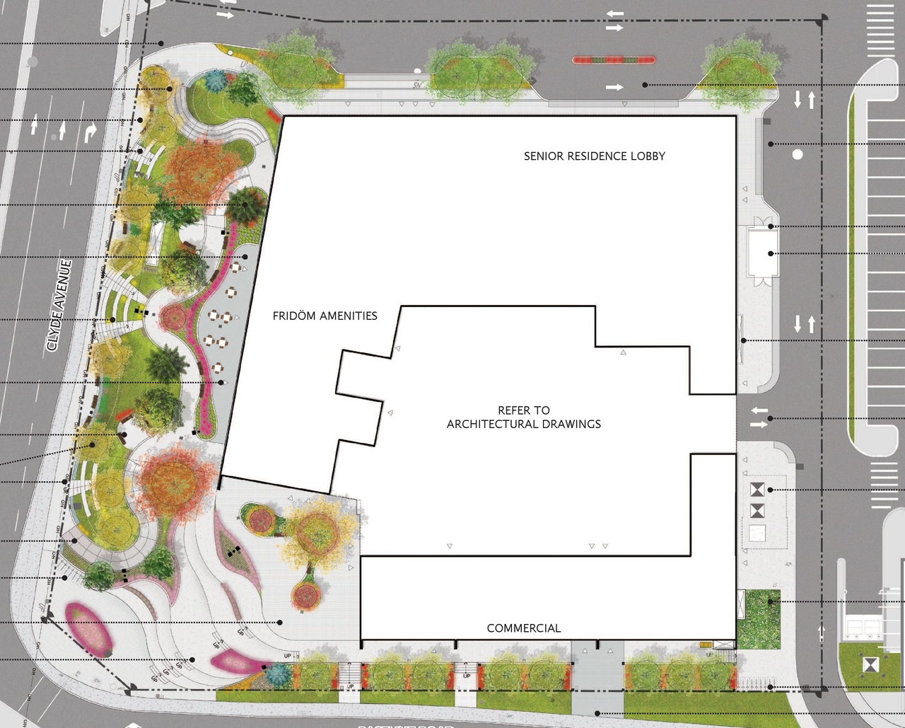 Construction site plan for project from page 67 of the file '1357 Baseline, Formal UDRP Sub'