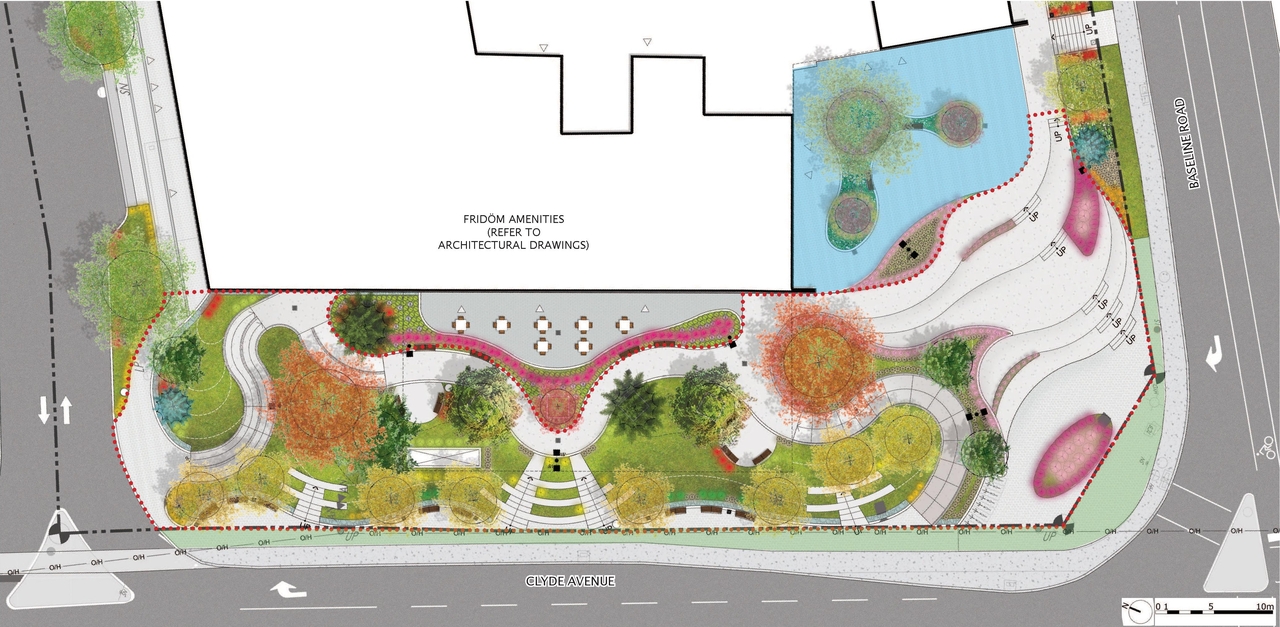Construction site plan for project from page 68 of the file '1357 Baseline, Formal UDRP Sub'