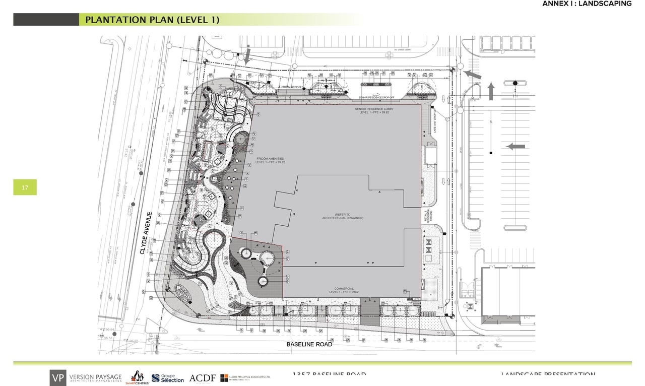 Construction site plan for project from page 80 of the file '1357 Baseline, Formal UDRP Sub'